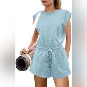 Free People Throw and go Shortsie Romper